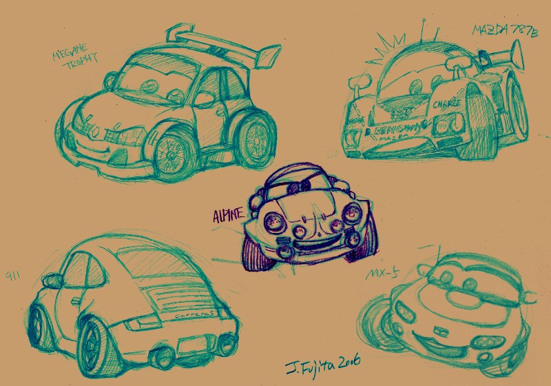 A sketch of the Cars style