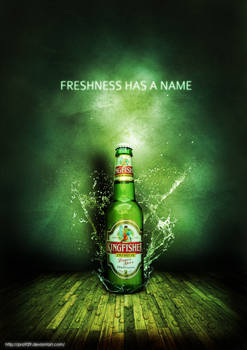 refreshing beer bottle poster