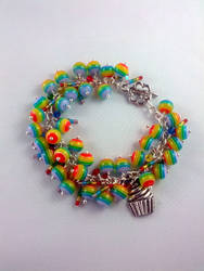 Rainbow Cupcake Bracelet