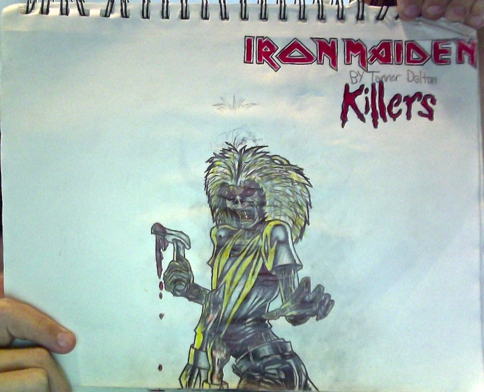 Eddie#2 + I.Maiden:Killers logo drawing(Unflipped)