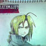 Edward Elric + Fullmetal Alchemist logo drawing