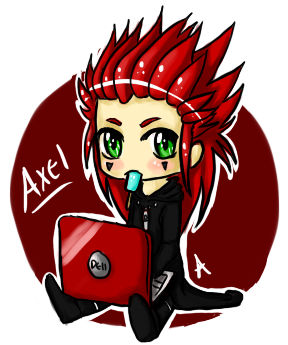 Kingdom Hearts- Axel Chibi