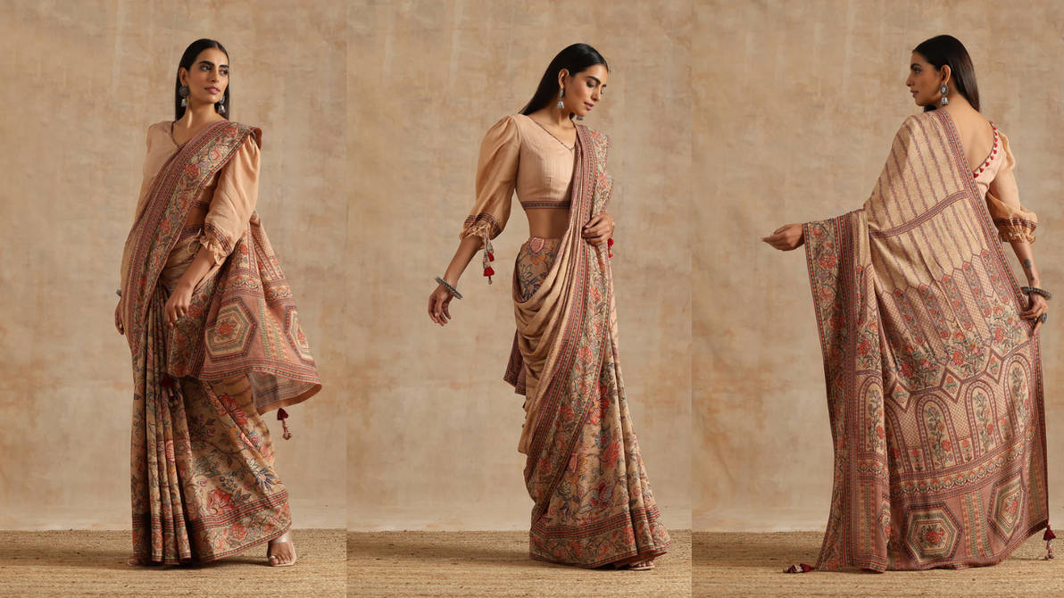 Badami Colour Saree by samvrih1 on DeviantArt