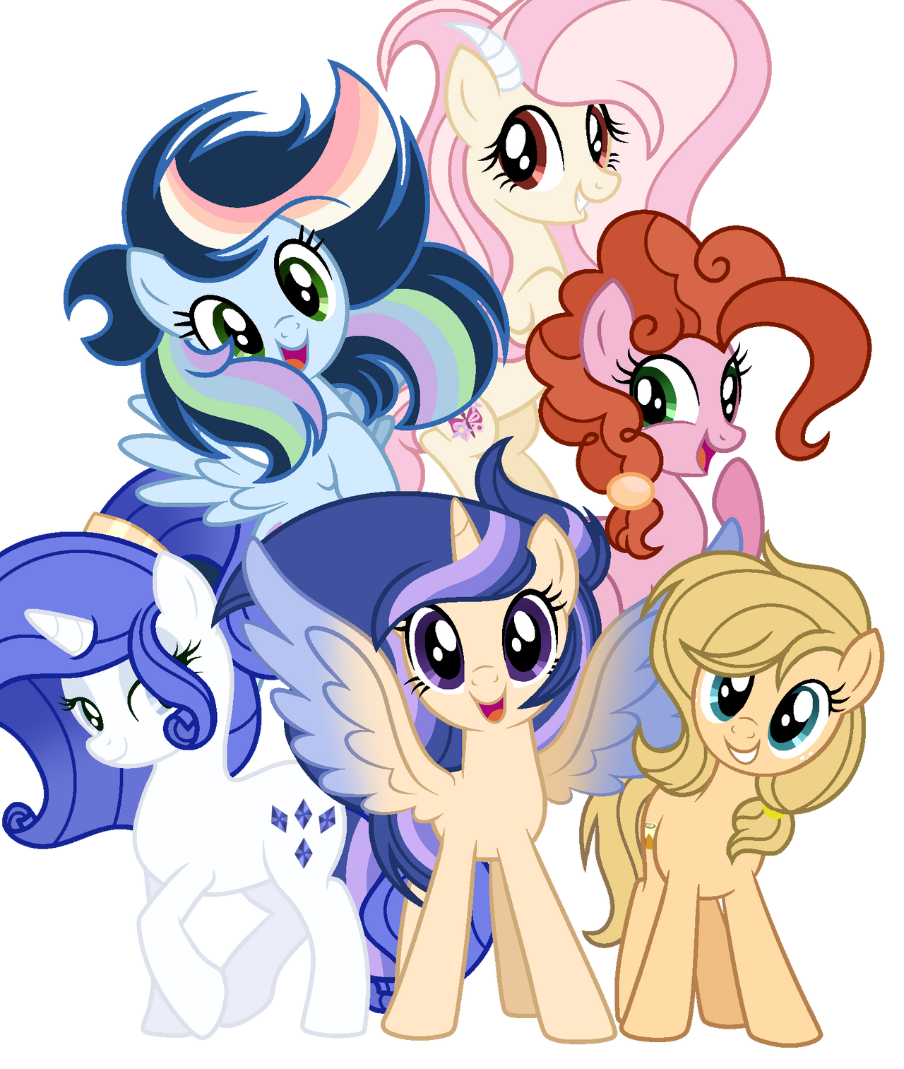 Mlp Rd Mane New Mlp mane six redesign by moondreamyt on DeviantArt