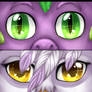 P:Speedpaint:MLP Eyes Spike and Gilda