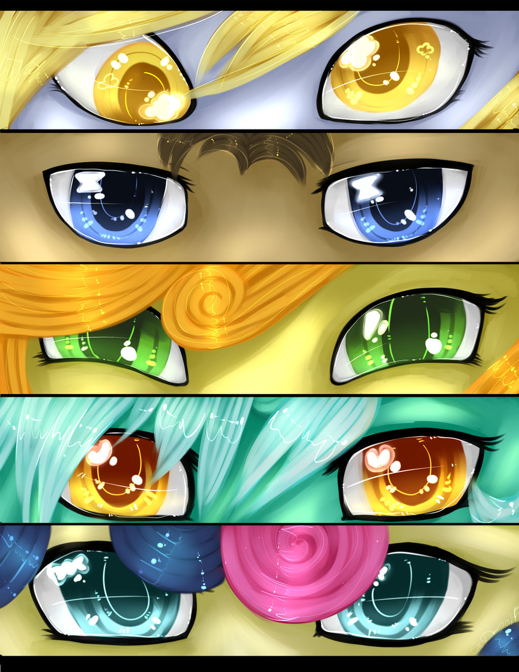 P: Speedpaint:MLP eyes group 7 by TomoCreations on DeviantArt