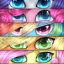 MLPEyes speedpaint: Mane 6