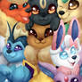 Fanart: All the eeveelutions!