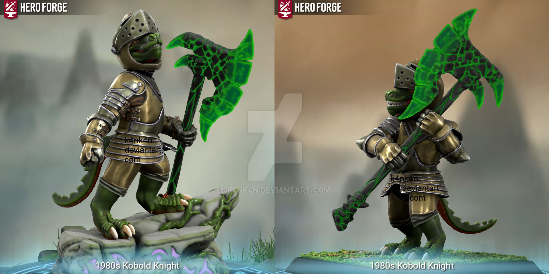 1980s Kobold Axe Knight made with Hero Forge by K4nK4n on DeviantArt