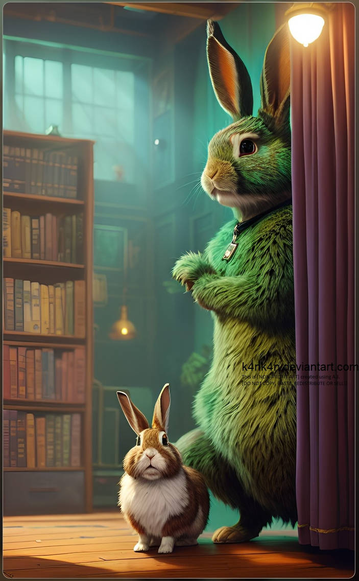 Library bunnies (23 November 2023) by K4nK4n on DeviantArt