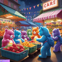 Care Bears at the food market (1) 19 March 2024 by K4nK4n
