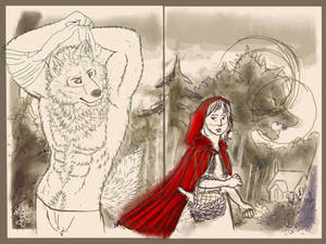 Sketch 12.20.2021: Red and the Wolf