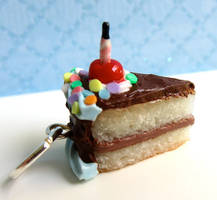 Chocolate Birthday Cake Charm