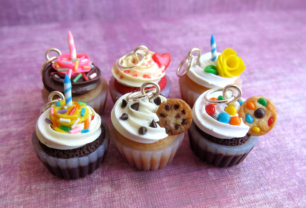 Polymer Clay Cupcake Charms