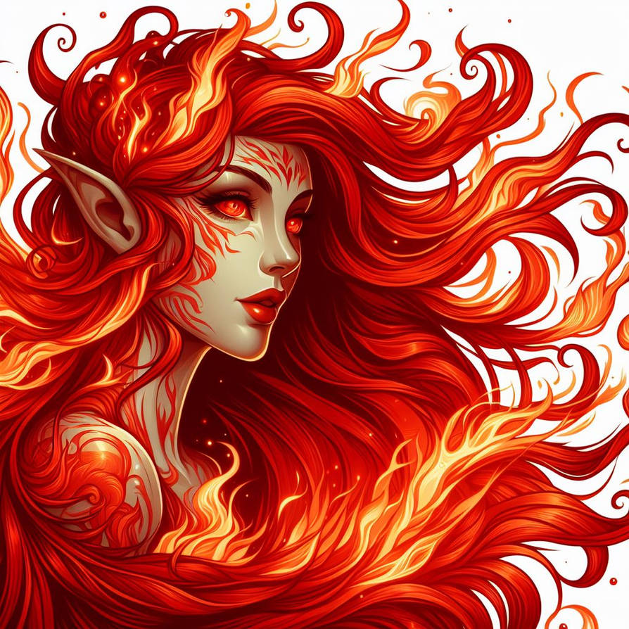Fire Elf (Ai) by KarlottaRenwa on DeviantArt