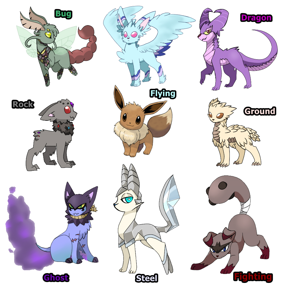 Eeveelutions by me : r/pokemon