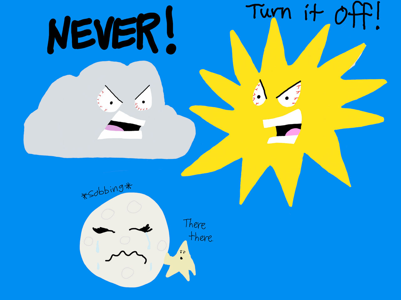 Sun And Cloud Arguing by Ariel1989GloryHoundz on DeviantArt