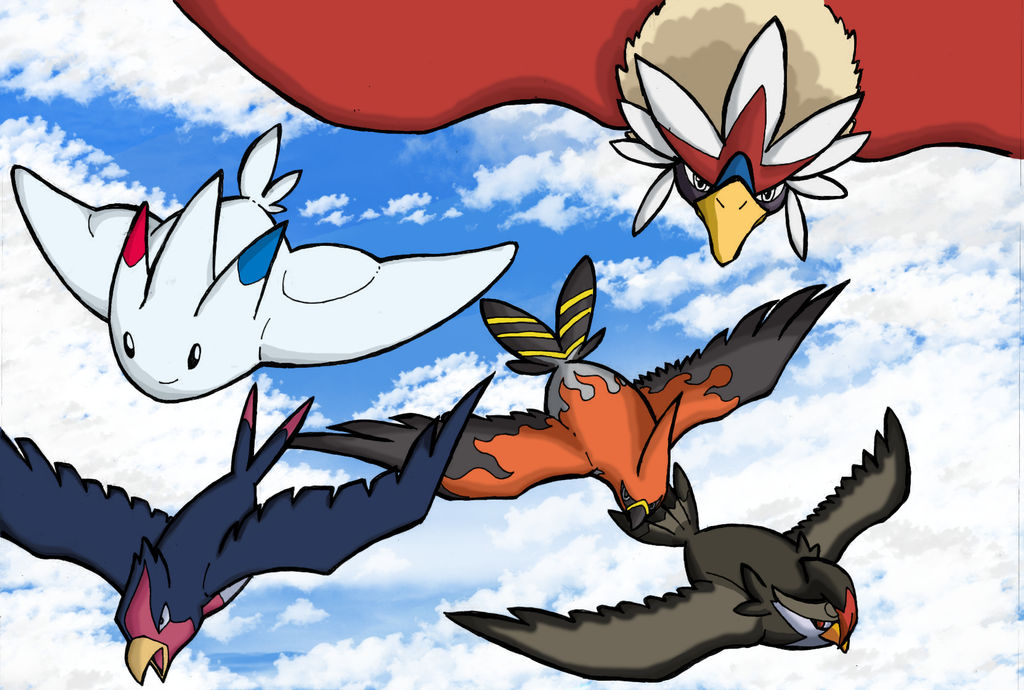 Flying Raptor Pokemon Flying by DragoonForce2 on DeviantArt