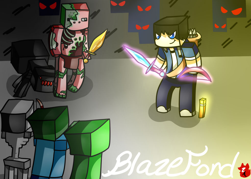 Minecraft-Mob Fight by zoruanna68 on DeviantArt