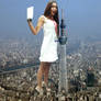 Giantess Jessica Chobot in Japan