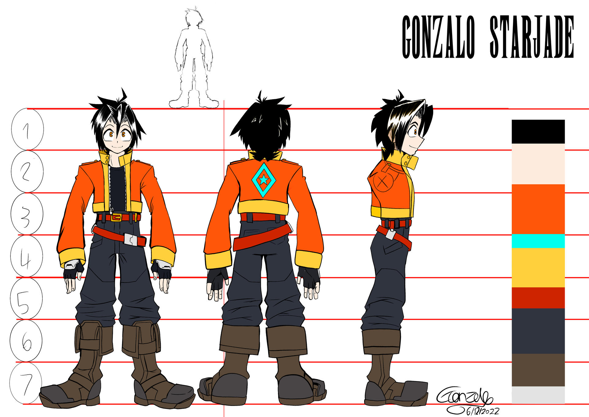 Gonzalo Starjade Updated 2022 (Rotation OC Sheet) by G-MangaStudio on ...