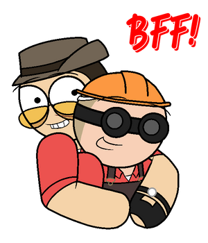 Engie and Sniper: BFF! (RED Version)