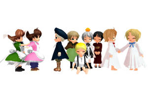 MMD Hetalia chibi's