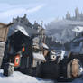 Snowy Mountain Town