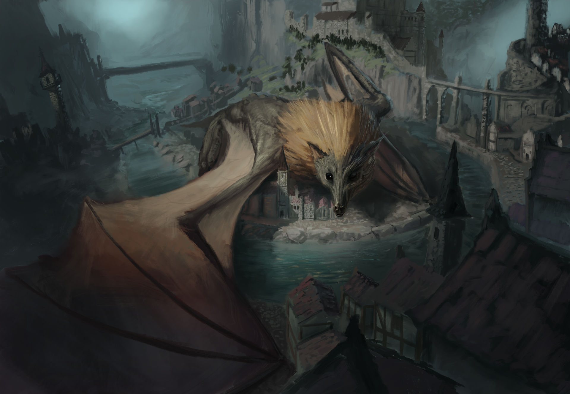 pics Giant Bat Fantasy Art giant bat by alexkuhn on deviantart