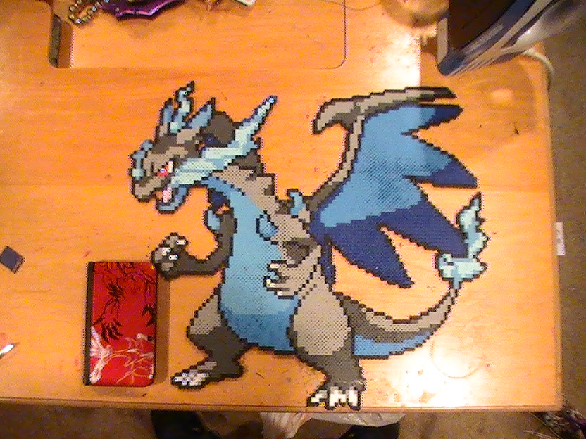 Mega Charizard X Perler