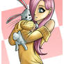 Fluttershy and Angel in Color