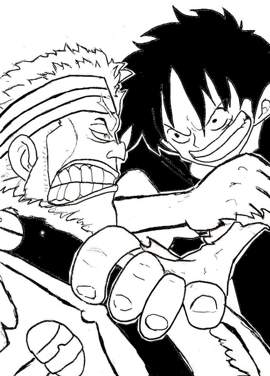 Luffy vs Krieg - Illustrated by Majin-Luffy on DeviantArt