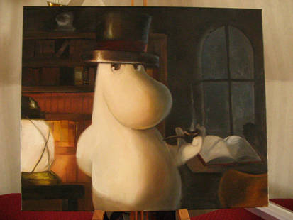 Moomin-dad oil on canvas