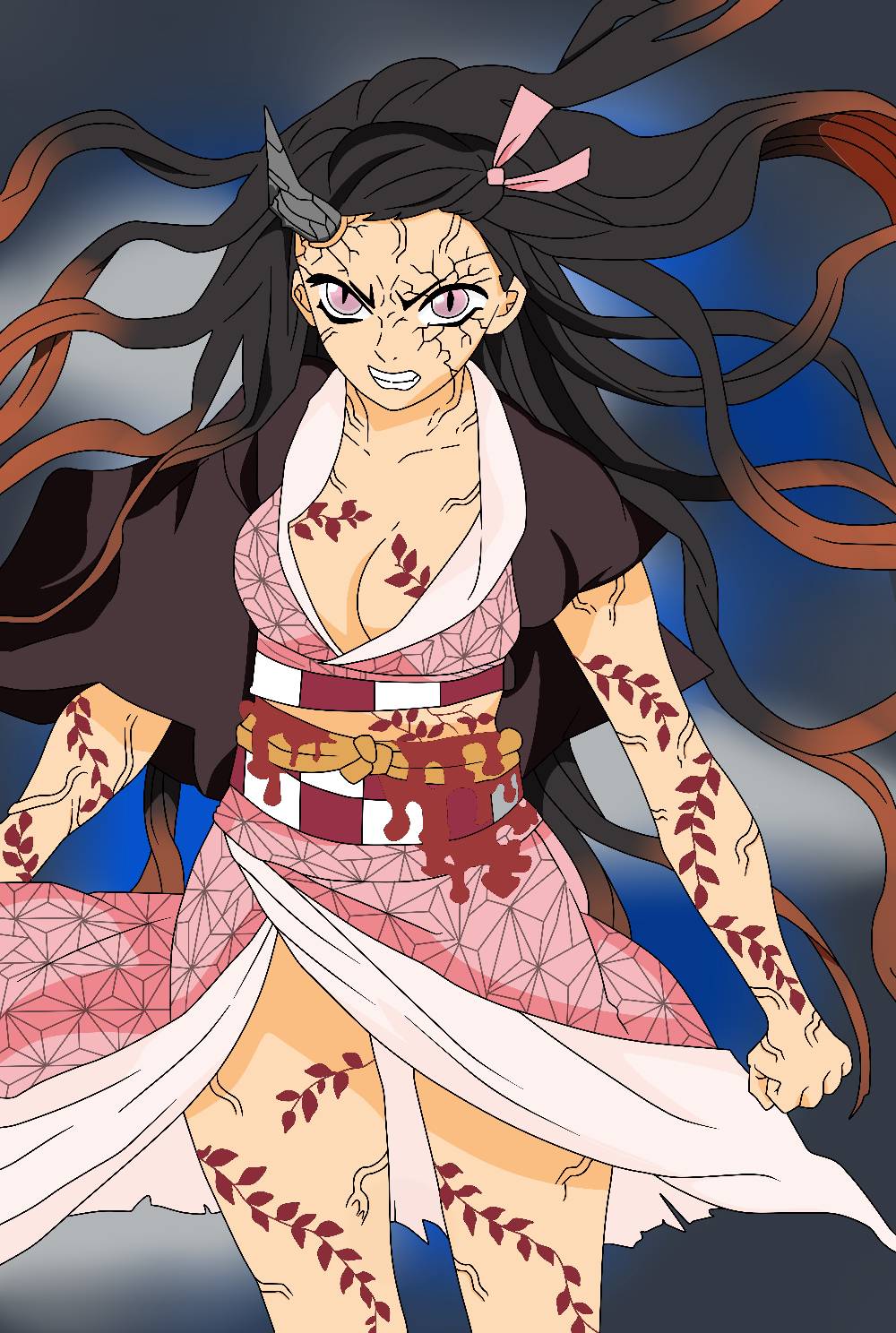 kimetsu no yaiba - Nezuko Oni - Demon Slayer by mathnamikaze on DeviantArt