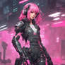 Cyberpunk Girl Battle Suit 2
