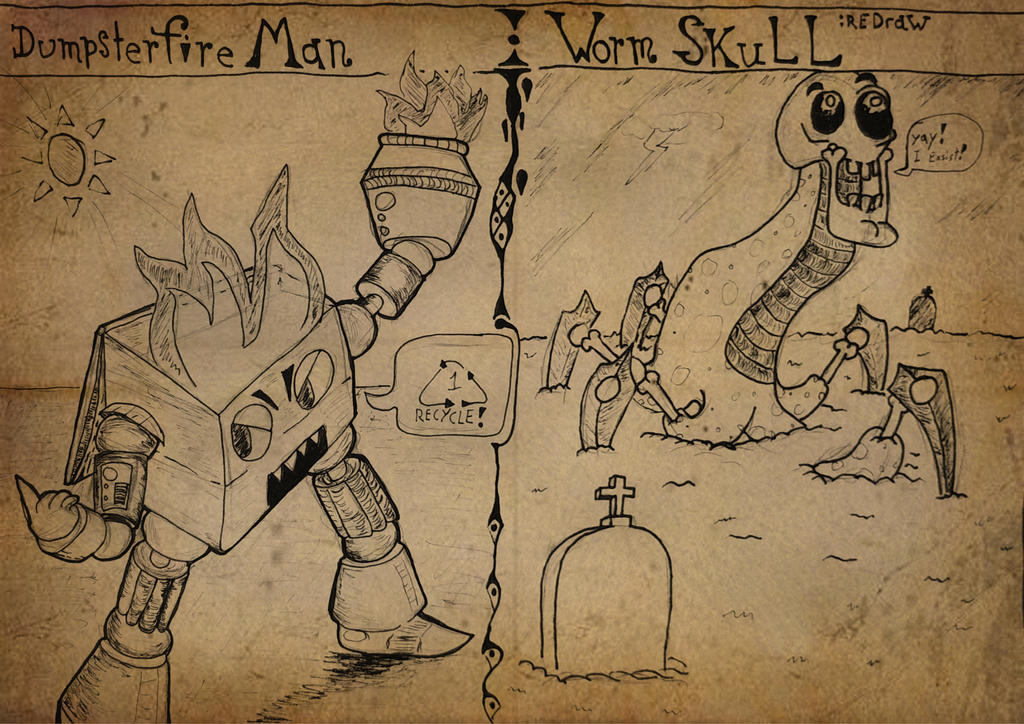 WormSkullDumpsterFireMan
