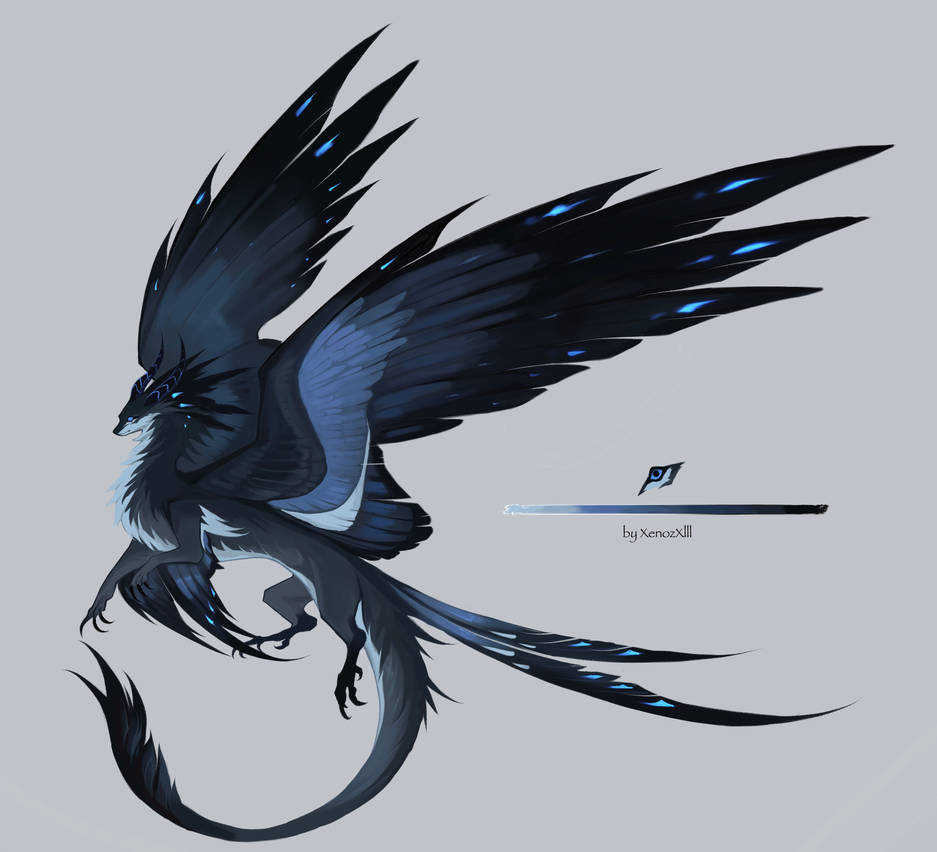 Dark Feathered Dragon (Custom design commission) by XenozXlll on DeviantArt