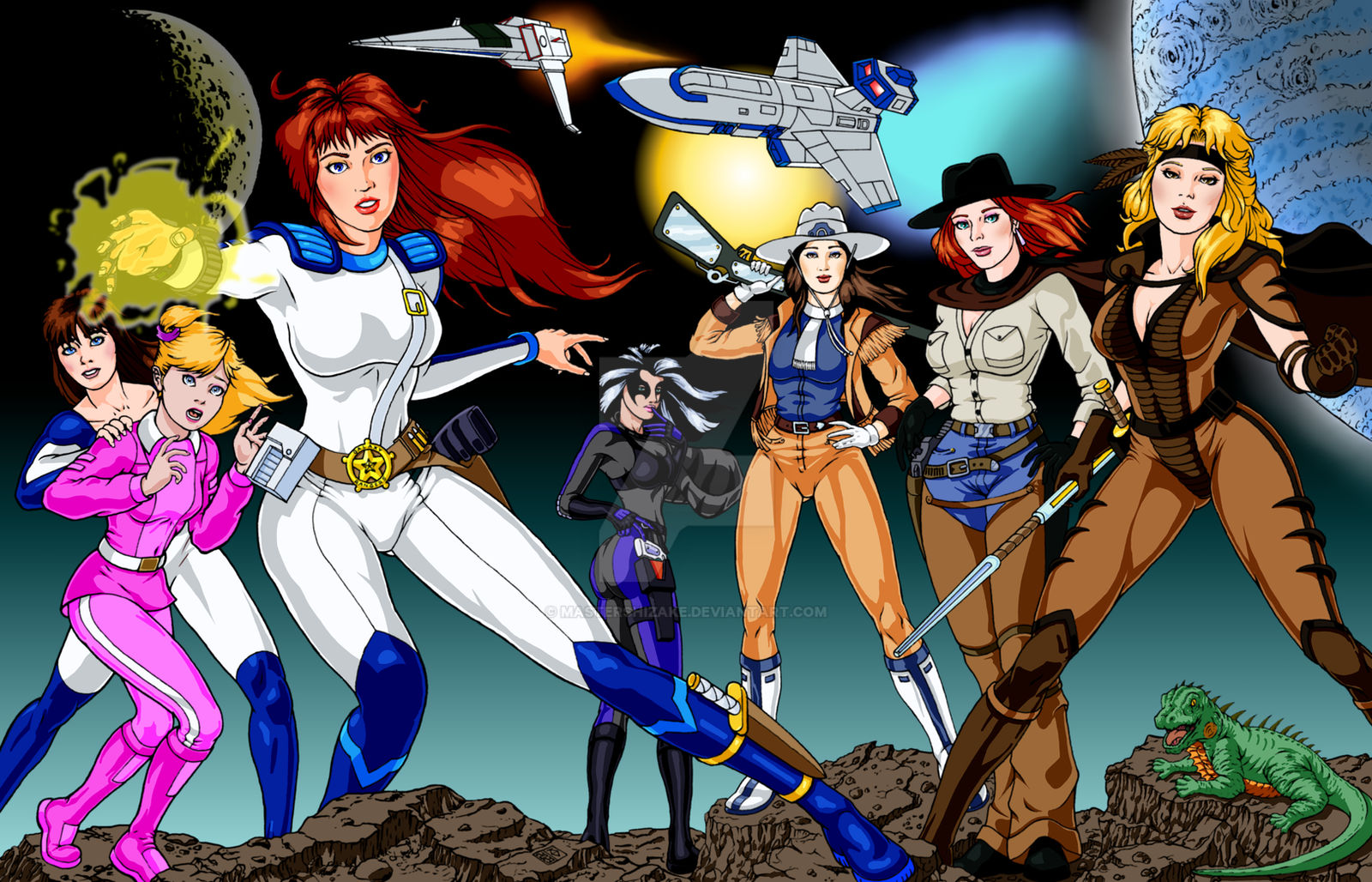 The Women of The Adventures of the Galaxy Rangers by Mastershizake