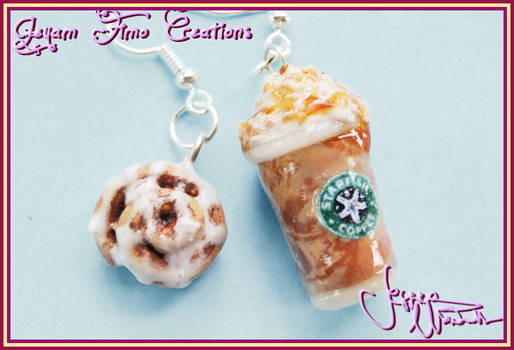 Frap n Cinnamon Roll - Earring