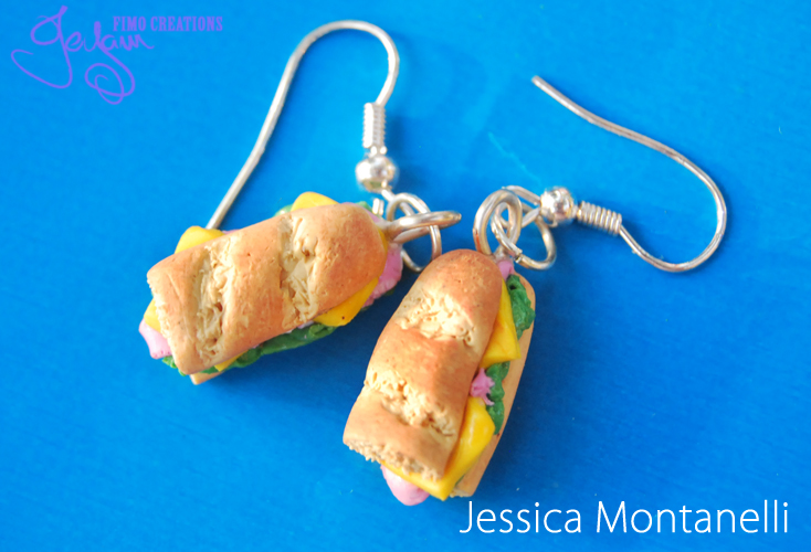 Ham Cheese Sandwiches Earrings