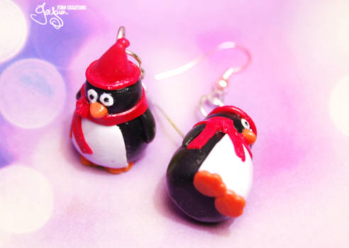 Winter Penguins - Earrings