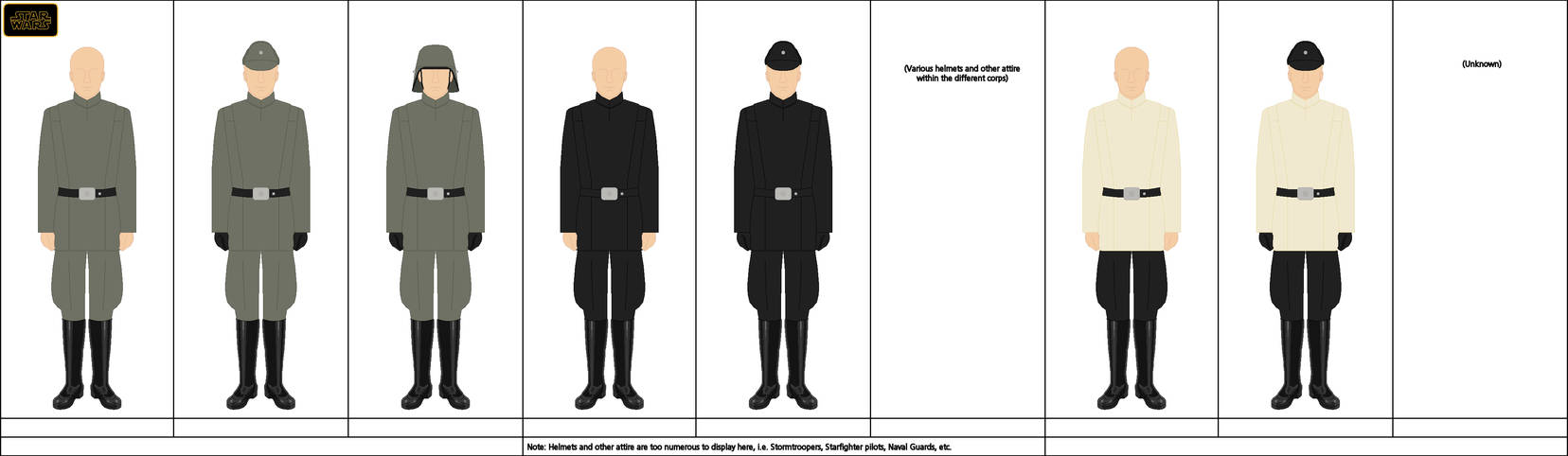 Galactic Empire Military officers service uniforms by History-Explorer ...