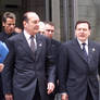 Chirac and Schroder, NATO Summit, 1999