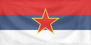 Rippled Flag Serbia 1946-92 Montenegro 1946-93