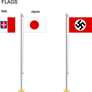 Flags set Axis Tripartite Pact 1940-43