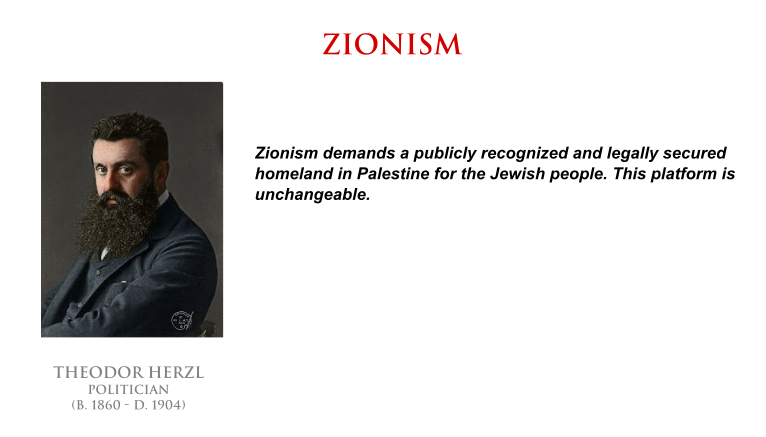 Theodor Herzl - Zionism