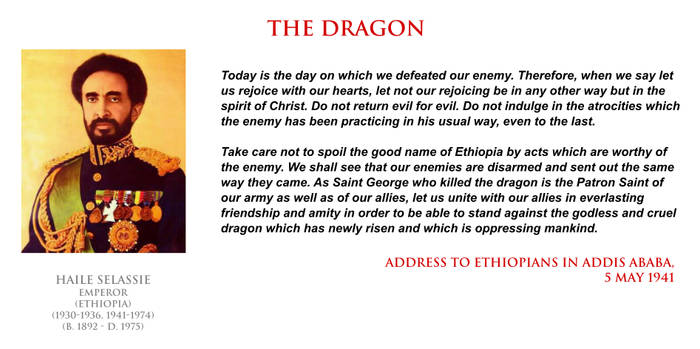 Haile Selassie - the dragon