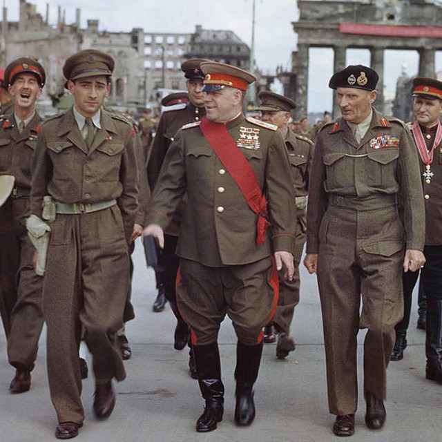 Zhukov and Montgomery in Berlin July 1945