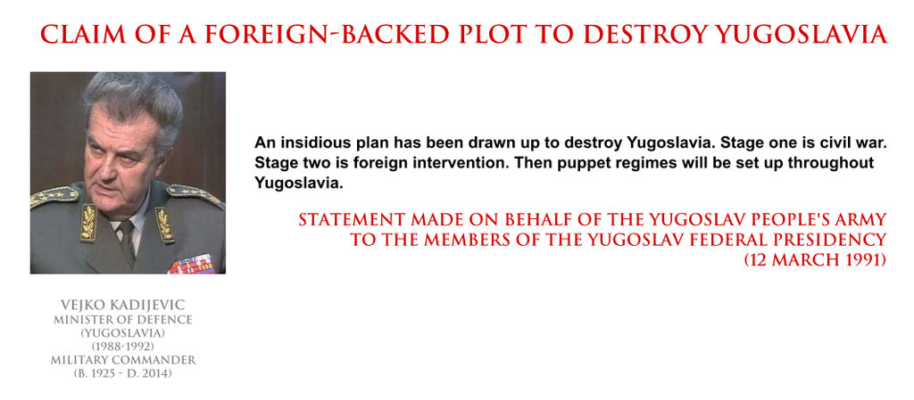 Vejko Kadijevic - claim of plot against Yugoslavia by History-Explorer ...