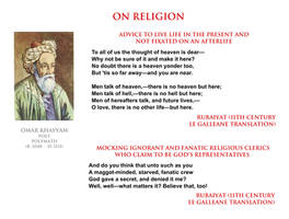 Omar Khayyam - on religion